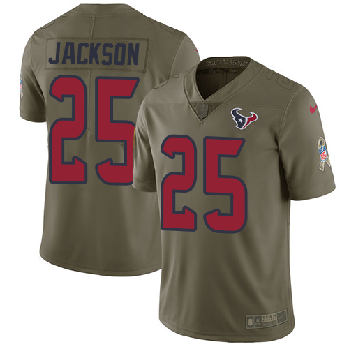 Nike Texans #25 Kareem Jackson Olive Men's Stitched NFL Limited Salute to Service Jersey